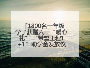 1800名一年级学子获赠六一“暖心礼” “希望工程1+1”助学金发放仪式在川举行