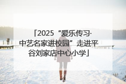 2025“爱乐传习·中艺名家进校园”走进平谷刘家店中心小学