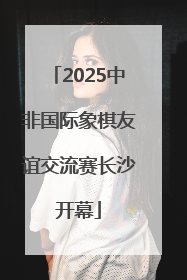 2025中非国际象棋友谊交流赛长沙开幕