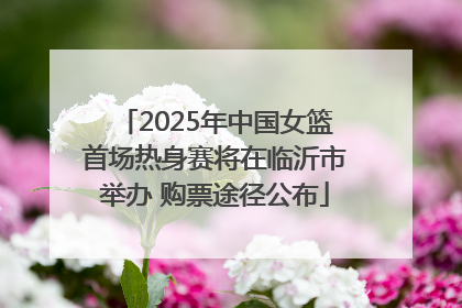 2025年中国女篮首场热身赛将在临沂市举办 购票途径公布
