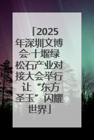 2025年深圳文博会·十堰绿松石产业对接大会举行 让“东方圣玉”闪耀世界