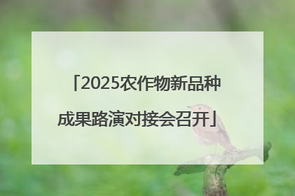 2025农作物新品种成果路演对接会召开