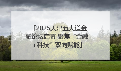 2025天津五大道金融论坛启幕 聚焦“金融+科技”双向赋能