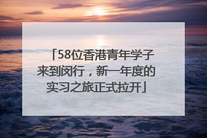 58位香港青年学子来到闵行，新一年度的实习之旅正式拉开